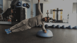 Benswic Bosu Ball Plank Rotation Exercises